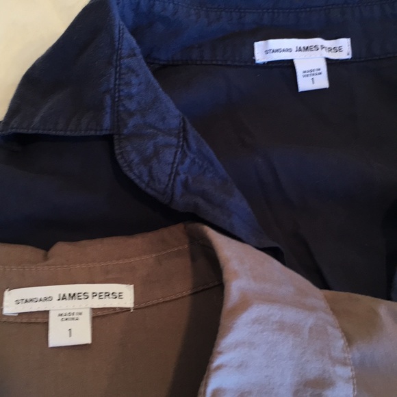 BUNDLE OF FIVE James Perse button down tops size 1 - Picture 3 of 5